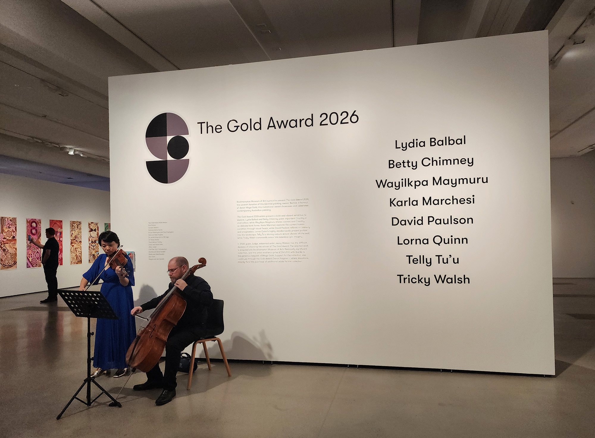 Entrance to the 2026 Gold Award exhibition at Rockhampton Museum of Art